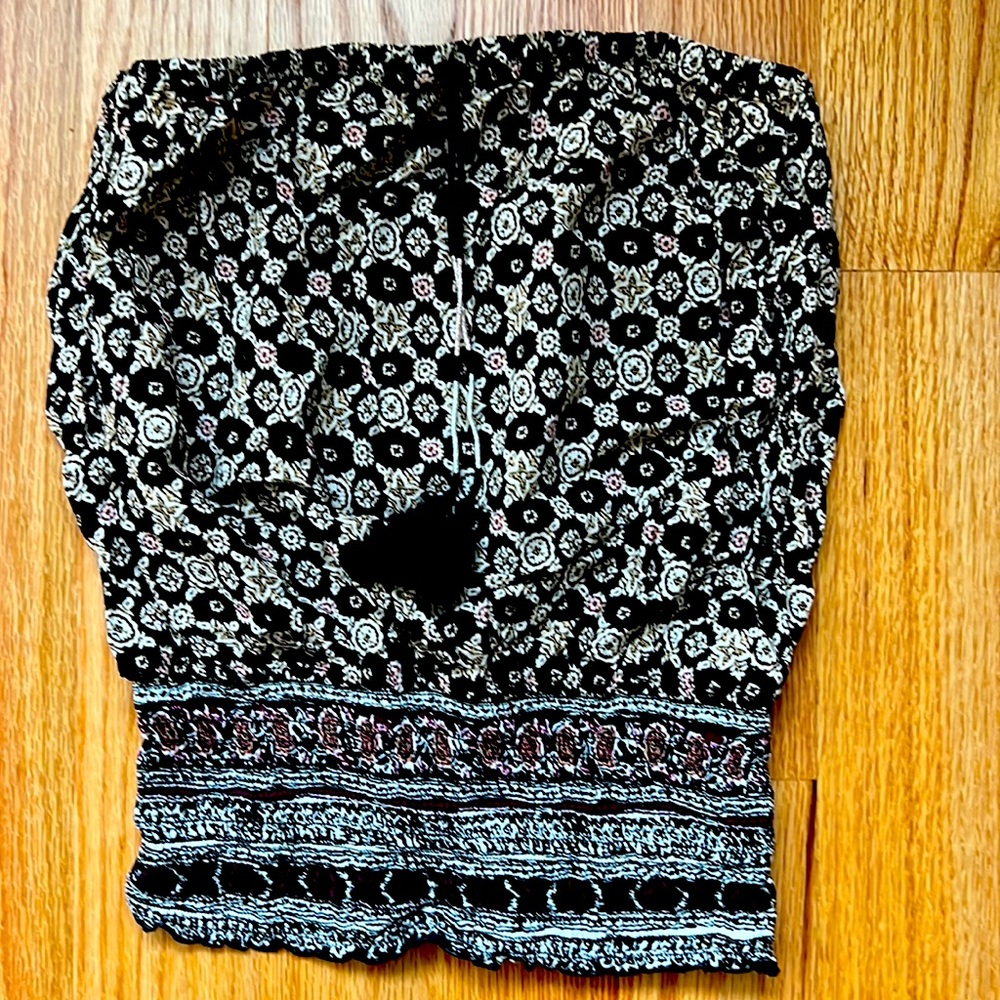 Express Womens Smocked Tube Top with Tassle - Small